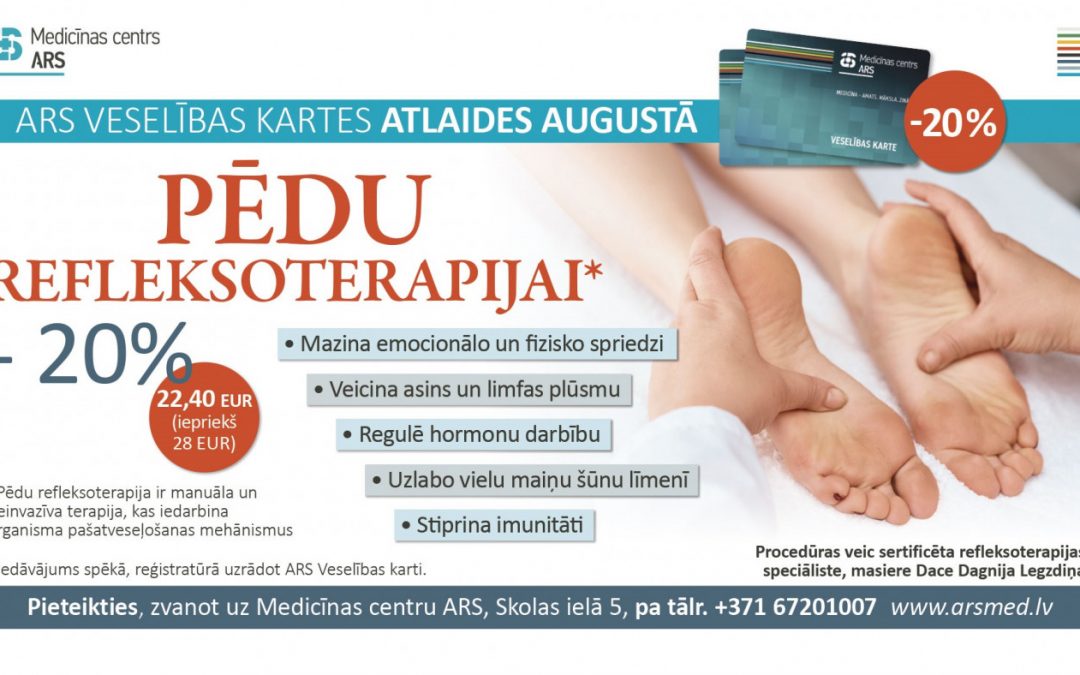 ARS Veselības kartes piedāvājums AUGUSTĀ