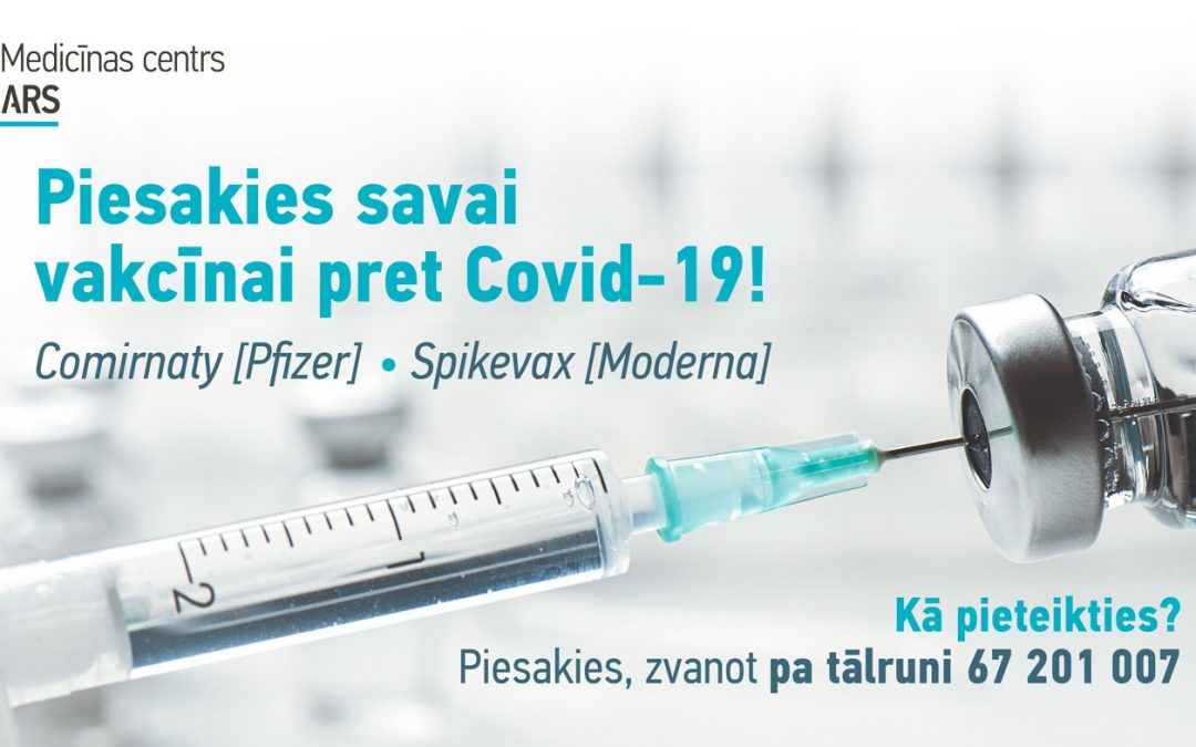 Piesakies savai vakcīnai pret Covid-19
