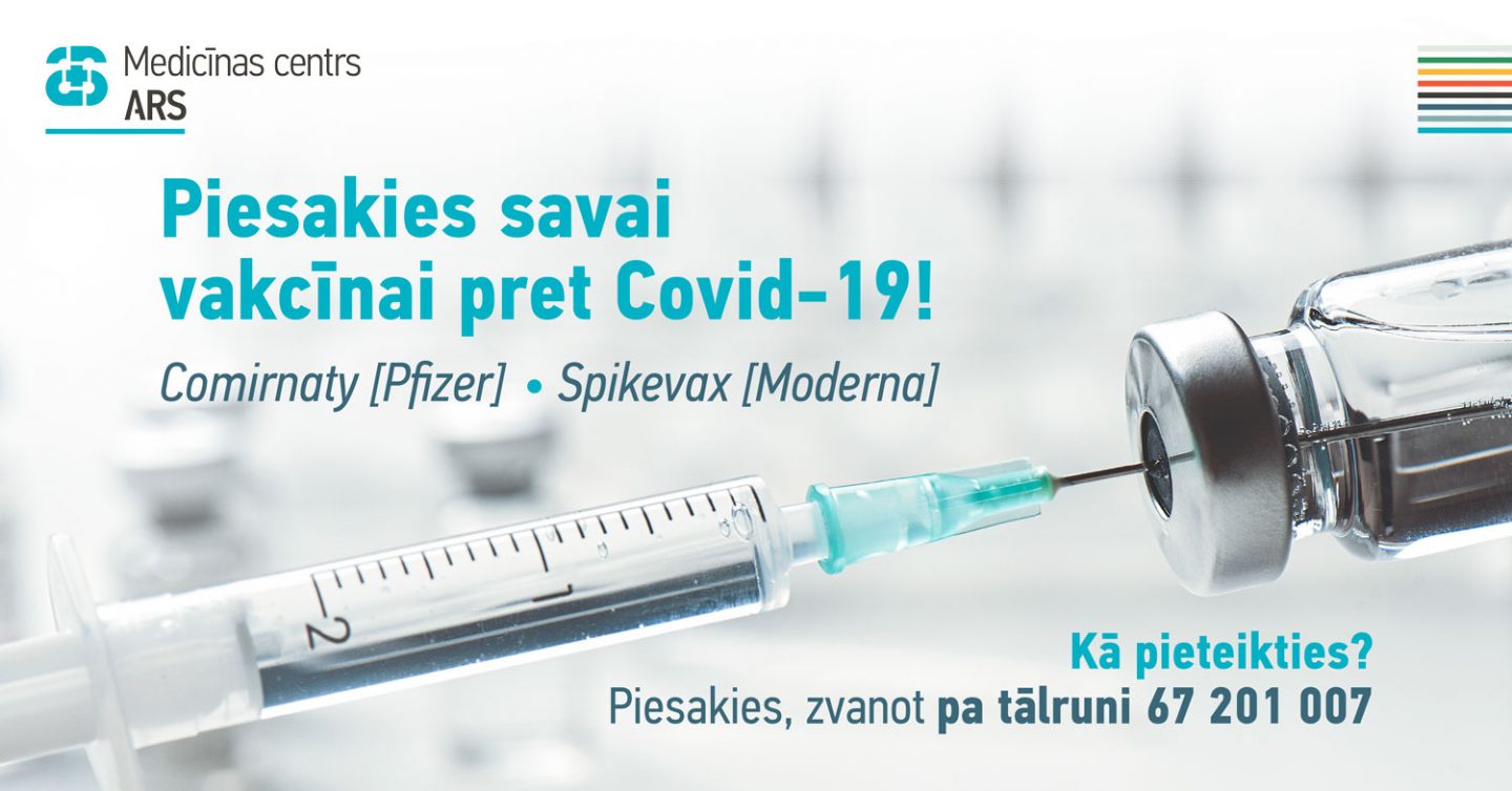 Piesakies savai vakcīnai pret Covid-19